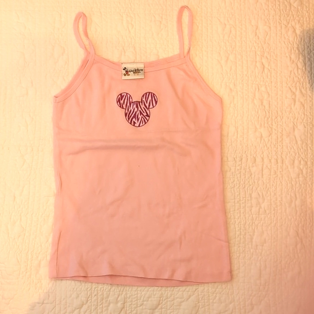 Sparkly Mickey Ears Pink Top Sz XL